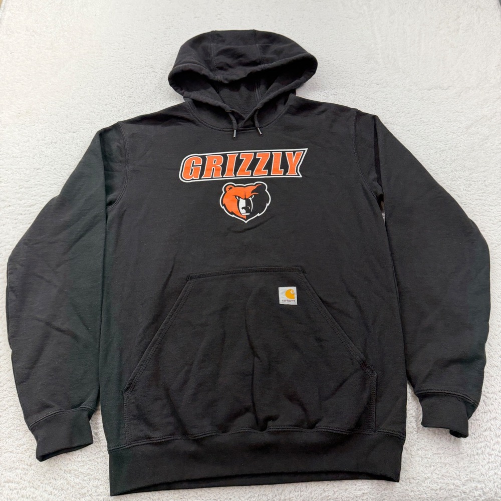 Carhartt Mens‎ Loose Fit Grizzly Bear Graphic Hoodie Black K121 Small Sweatshirt